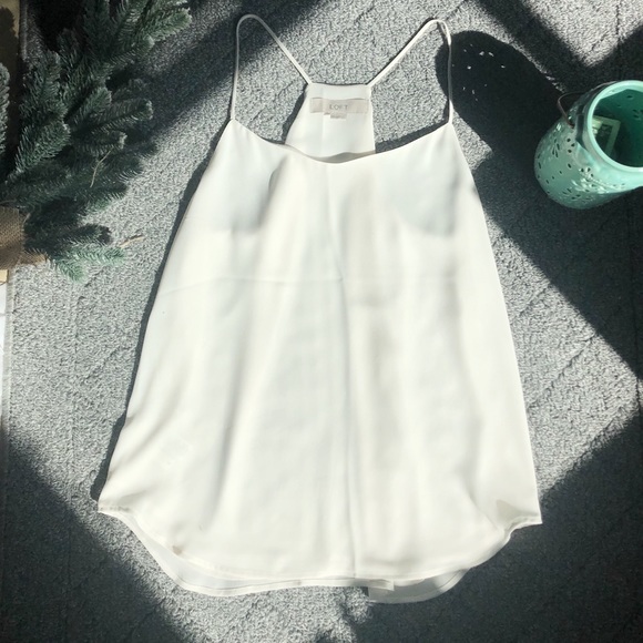 LOFT Tops - Ann Taylor Loft White Tank Top